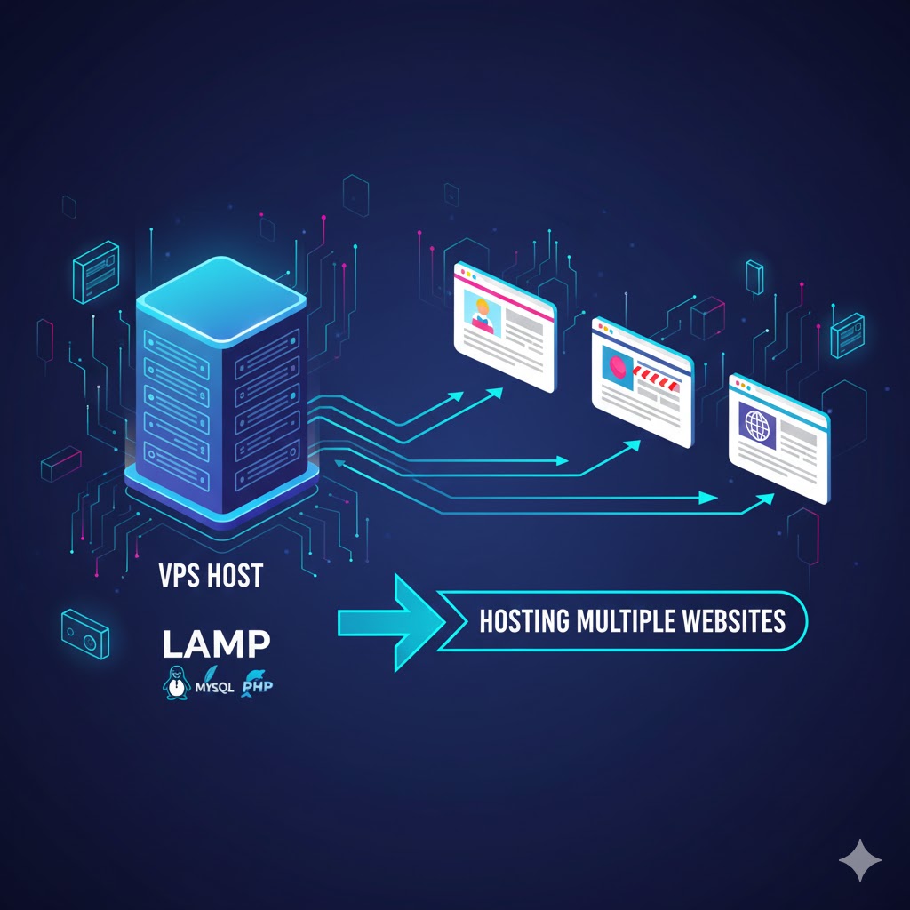 Hướng dẫn cài nhiều website lên VPS với LAMP .
