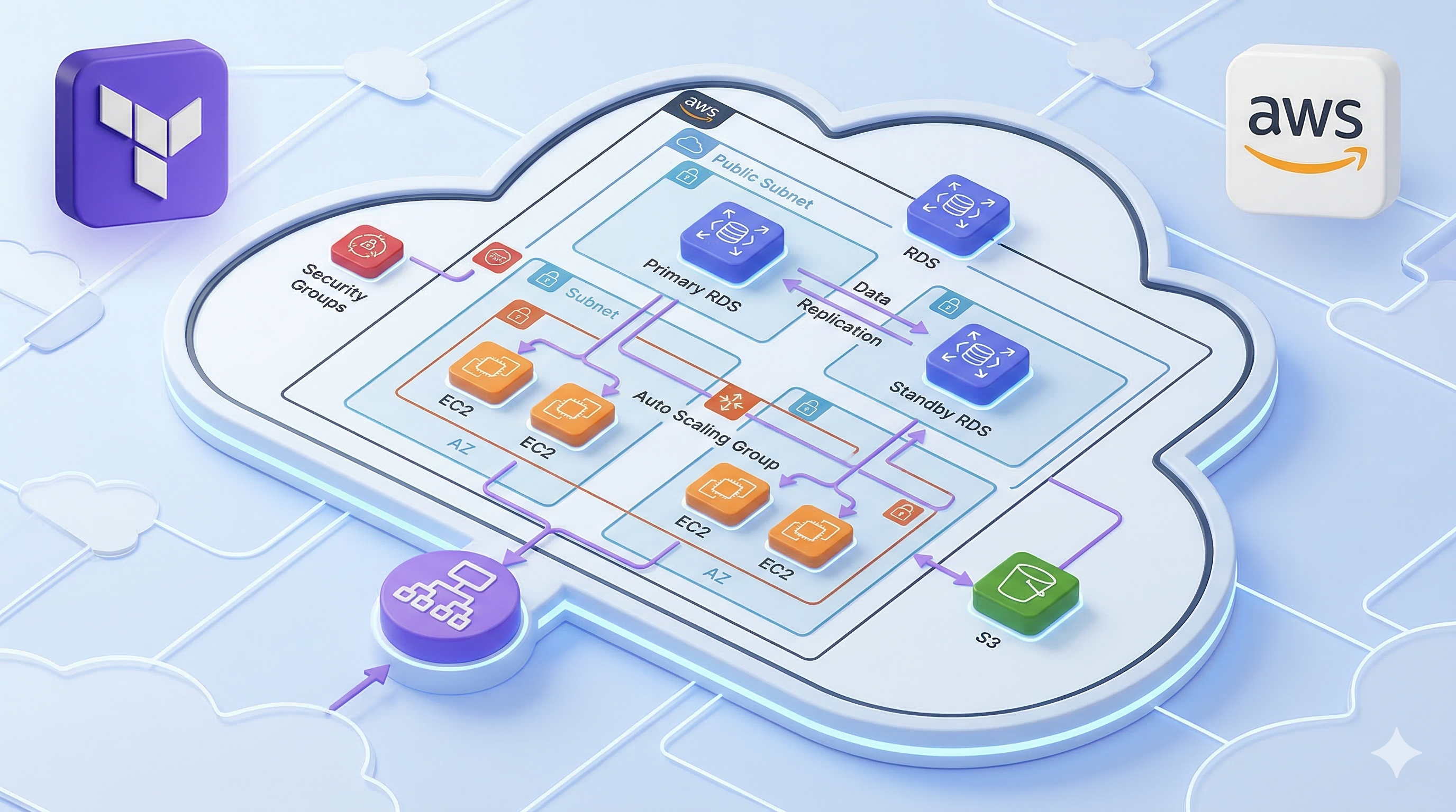 Thực Hành Terraform AWS: Xây Dựng Hệ Thống 2-Tier HA (EC2, RDS, S3, ALB)