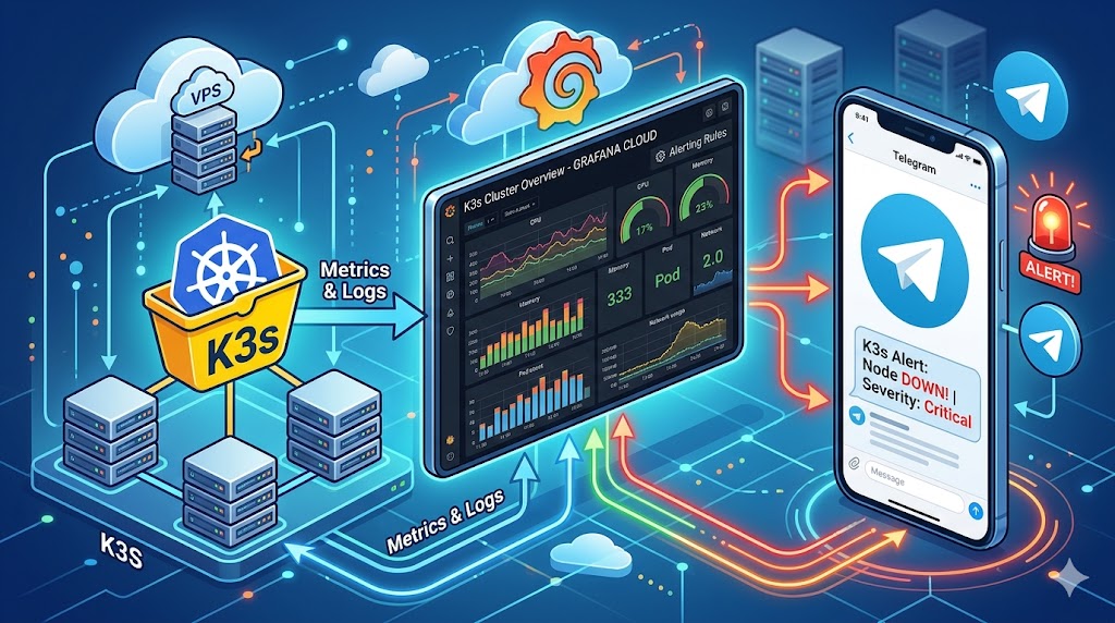 Giám Sát Cụm K3s Trên VPS Bằng Grafana Cloud & Telegram Alert