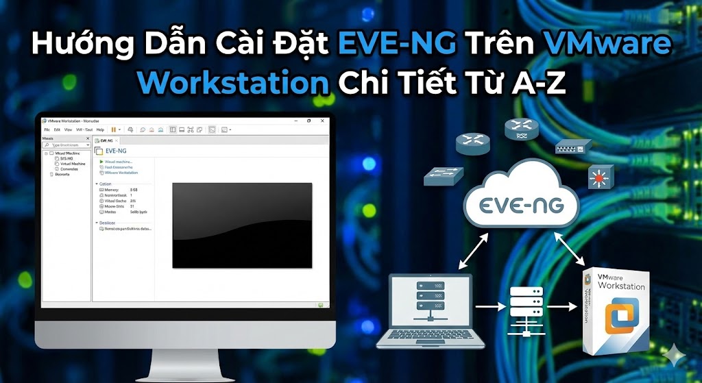 Hướng Dẫn Cài Đặt EVE-NG Trên VMware Workstation Chi Tiết Từ A-Z 