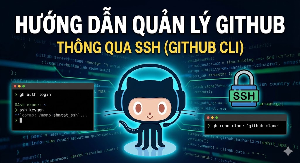 Hướng dẫn quản lý Github thông qua SSH (GitHub CLI)