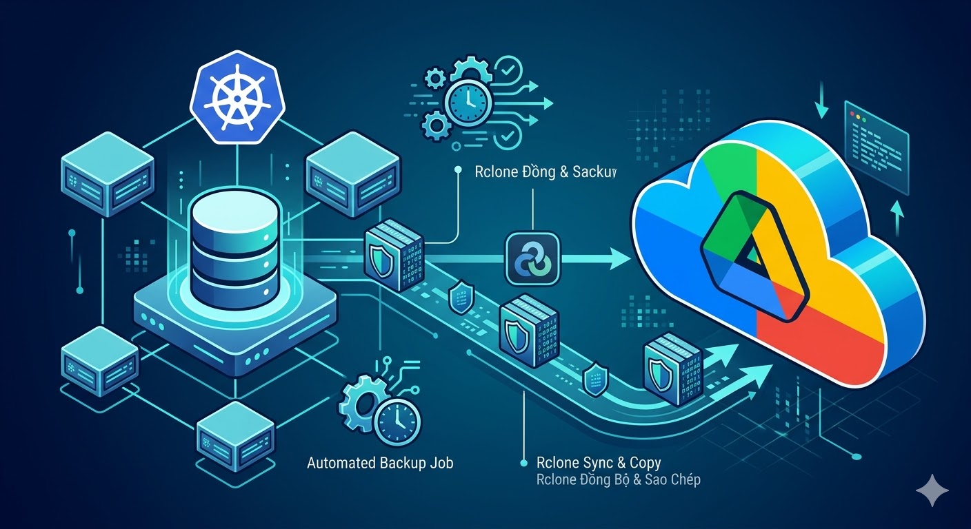 Tự Động Backup Database Kubernetes (K8s) Lên Google Drive Bằng Rclone